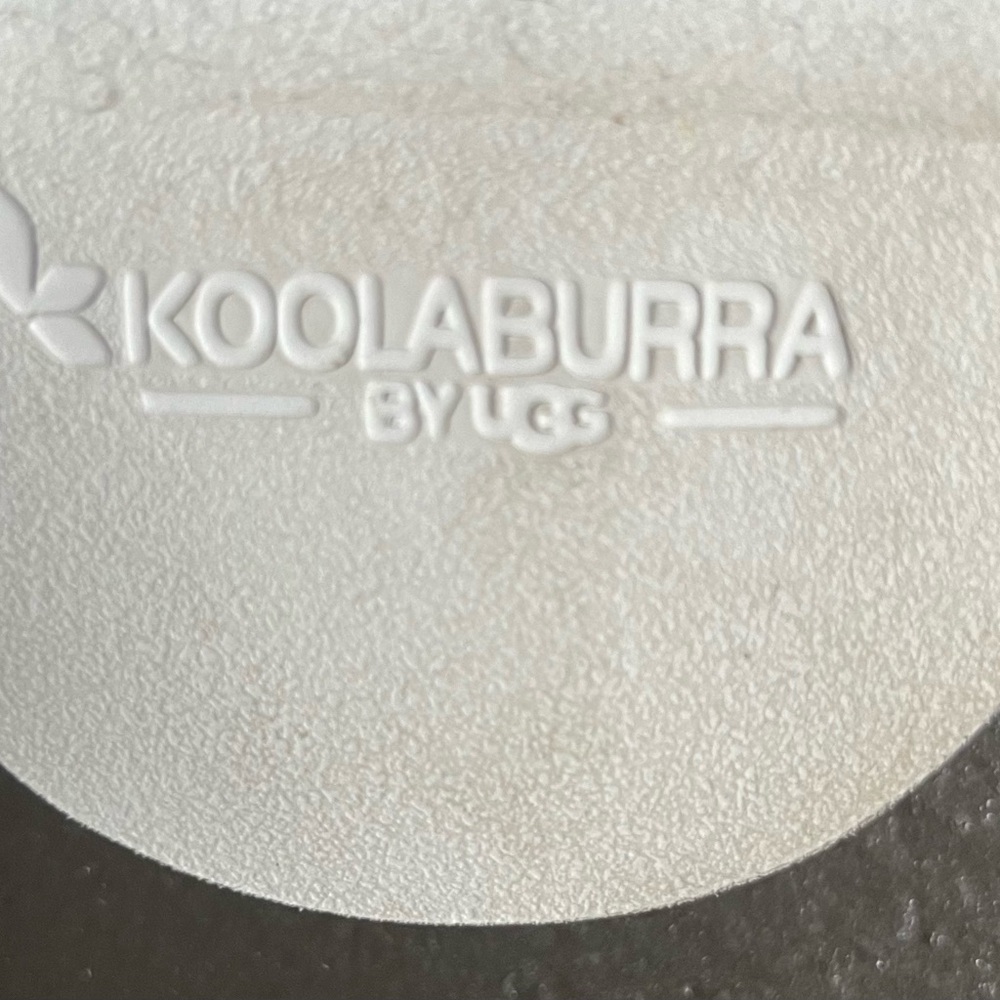Kookaburra by Ugg Fuzed Out  adjustable blue/pink/yellow slide size 10 - Picture 5 of 9